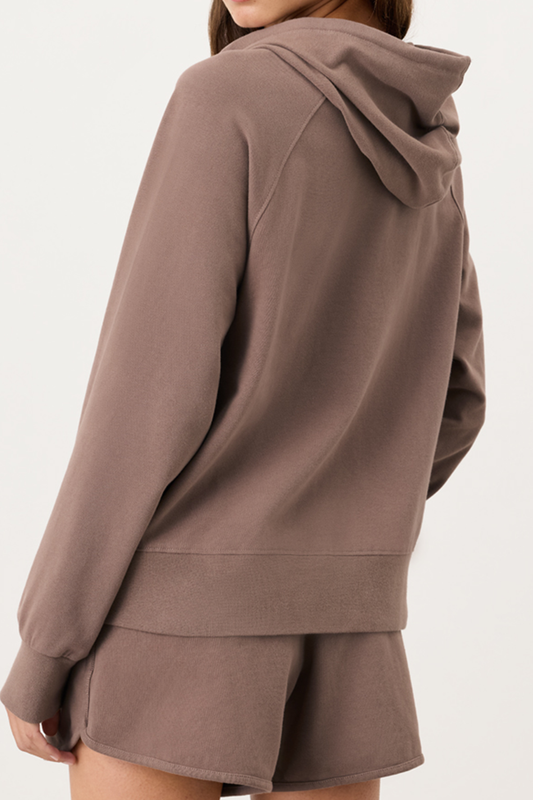 Lässiger Kapuzenpullover mit Raglanärmeln und verstellbarem Kordelzug